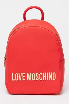 Рюкзак из экокожи с логотипом Love Moschino, красный