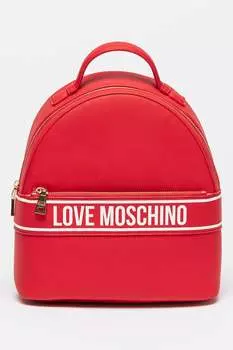 Рюкзак из экокожи с логотипом Love Moschino, красный