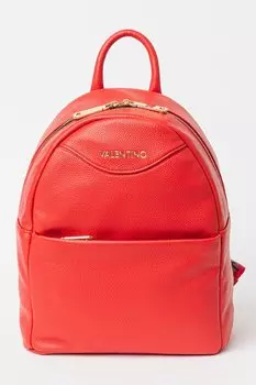 Рюкзак из экокожи с логотипом Valentino Bags, красный