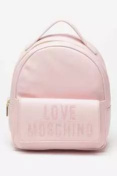 Рюкзак из экокожи с пайетками Love Moschino, розовый
