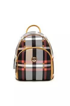 Рюкзак из экокожи с принтом Silver&Polo, черный