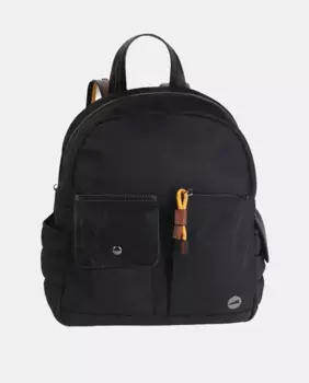 Рюкзак из черного нейлона в сочетании с деталями из искусственной кожи и искусственной кожи в тон Volum, черный