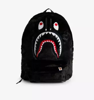 Рюкзак из искусственного меха акулы A Bathing Ape, черный