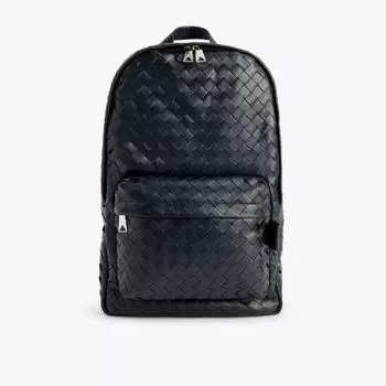 Рюкзак из кожи Intrecciato Bottega Veneta, черный