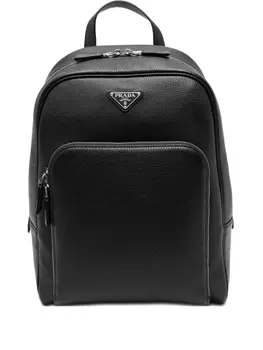 Рюкзак из кожи Saffiano от Prada, черный