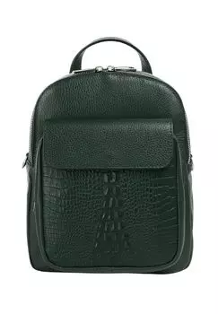 Рюкзак из натуральной кожи, производство Италия Cluty, цвет Dunkelgrn