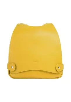 Рюкзак из натуральной кожи, производство Италия Cluty, желтый