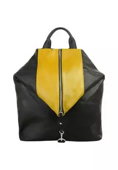 Рюкзак из натуральной кожи, производство Италия Cluty, желтый