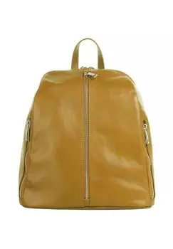 Рюкзак из натуральной кожи, производство Италия Samantha Look, желтый