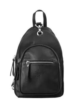 Рюкзак из натуральной кожи, производство Италия Samantha Look, черный