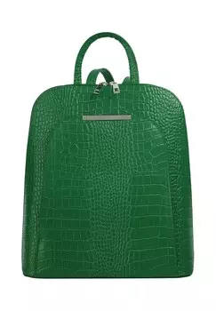 Рюкзак из натуральной кожи, производство Италия Cluty, зеленый