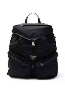 Рюкзак из нейлона и кожи Prada, черный