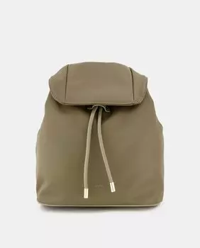 Рюкзак из нейлона оливкового цвета с клапаном Tintoretto, темно-зеленый