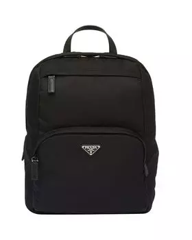 Рюкзак из переработанного нейлона и кожи Saffiano Prada, черный