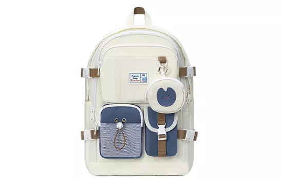 Рюкзак из полиэстера, обычный, унисекс, многоцветный MR.ACE HOMME, Cream White