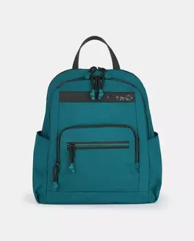 Рюкзак из прорезиненного нейлона синего цвета с внешними карманами Caminatta, синий