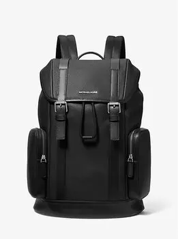Рюкзак из шагреневой кожи Hudson Michael Kors, черный