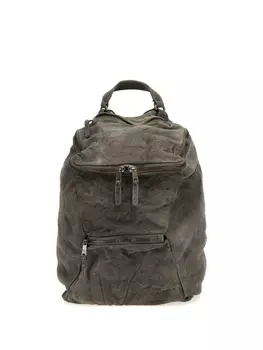 Рюкзак из текстурированной кожи Giorgio Brato, серый