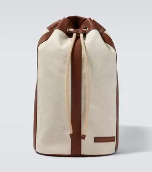 Рюкзак из ткани с кожаными вставками Brunello Cucinelli, CF533