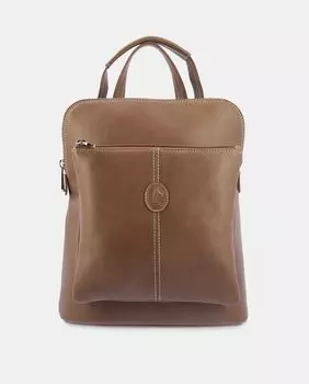 Рюкзак из верблюжьей кожи на молнии El Potro, коричневый