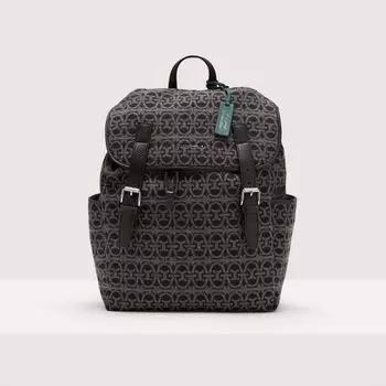 Рюкзак из жаккардовой ткани с монограммой Coccinelle SMART TO GO MONOGRAM, черный