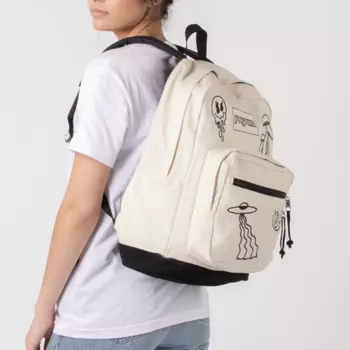 Рюкзак JanSport Right Pack, цвет Natural/Epic Icons