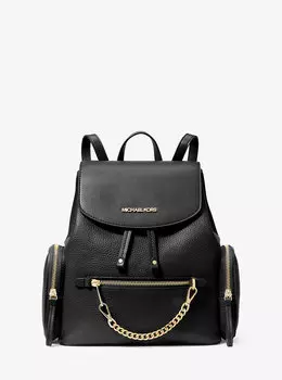 Рюкзак Jet Set среднего размера из шагреневой кожи Michael Kors, черный