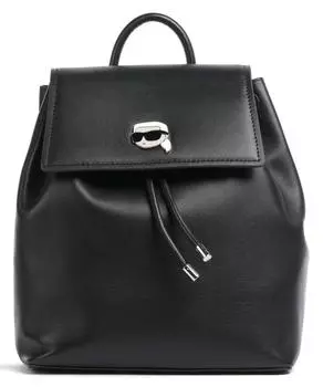 Рюкзак K/Ikonik 2.0 из мелкозернистой яловой кожи Karl Lagerfeld, черный