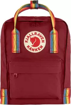 Рюкзак Kanken Rainbow Mini Fjllrven, цвет Ox Red/Rainbow Pattern