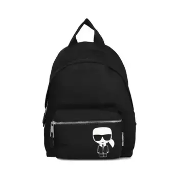Рюкзак женский Karl Lagerfeld с логотипом и карманом на молнии, черный