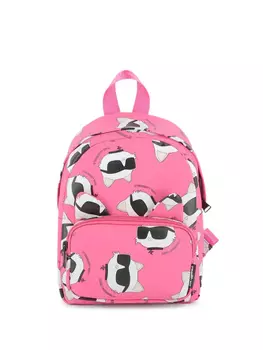 Рюкзак Karl Lagerfeld Kids с принтом Choupette, розовый