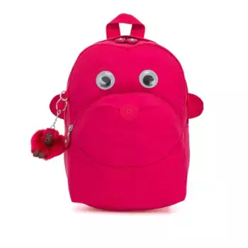 Рюкзак Kipling для девочки на розовой молнии, фуксия