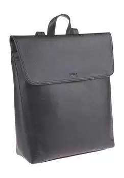 Рюкзак кожаный, отделение на молнии, однотонный, женский PICARD, черный