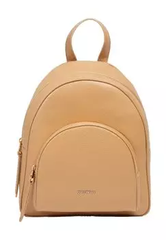 Рюкзак кожаный с эмблемой женский COCCINELLE, цвет Fresh Beige