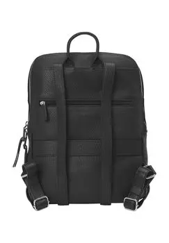 Рюкзак кожаный с отделением для ноутбука, однотонный, женский PICARD, черный