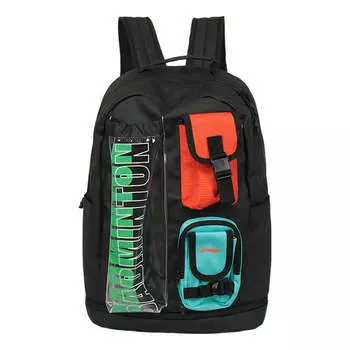 Рюкзак Li-Ning Graphic Multi Pocket Badminton Backpack 'Black Multi', черный
