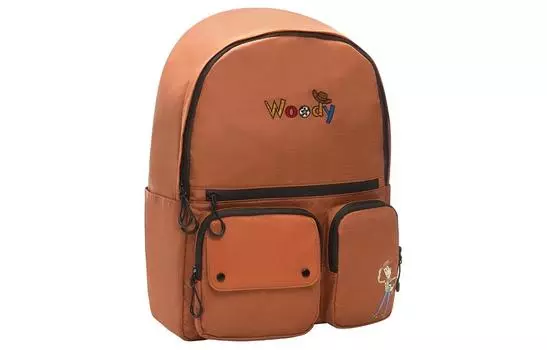 Рюкзак LiNing Woody Collaboration из ткани, стандартный, унисекс, коричневый