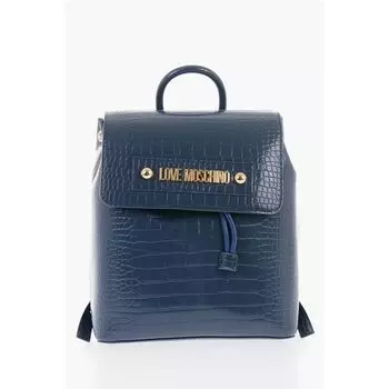 Рюкзак LOVE из искусственной кожи с эффектом крокодила Moschino, Blue