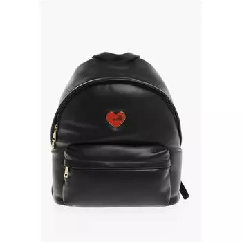 Рюкзак LOVE из искусственной кожи с металлическим сердцем Moschino, Black