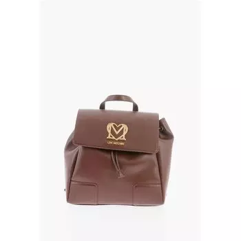 Рюкзак LOVE из искусственной кожи с золотым логотипом Moschino, Brown