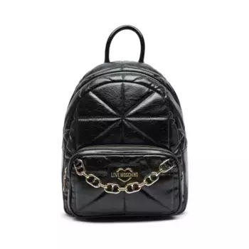Рюкзак женский Love Moschino с декоративной цепочкой, черный