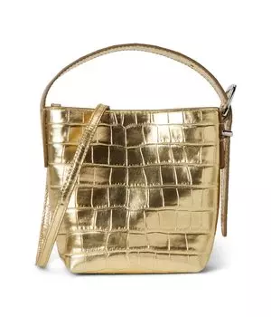 Рюкзак Madewell Essentials Micro Bucket Metallic Croc, цвет Gold Metallic