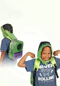 Рюкзак MARVEL HULK GO HOODED Karactermania, зеленый