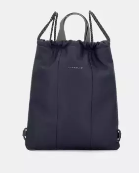 Рюкзак-мешок унисекс из бычьей кожи синего и серого цветов Scharlau, синий