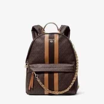 Рюкзак Michael Michael Kors Slater Medium Logo Stripe, коричневый/светло-коричневый