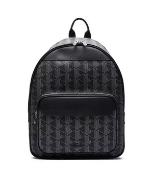 Рюкзак мужской Lacoste с монограммами, черный