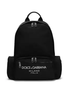 Рюкзак на молнии с логотипом DOLCE & GABBANA, черный