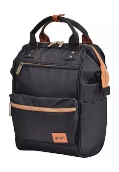 Рюкзак, нашивка с логотипом, отделение для ноутбука, RFID-защита Mine, черный