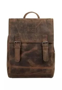 Рюкзак, натуральная кожа BAGAN, коричневый