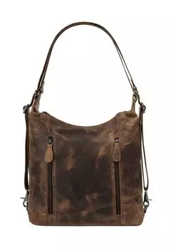 Рюкзак, натуральная кожа BAGAN, коричневый